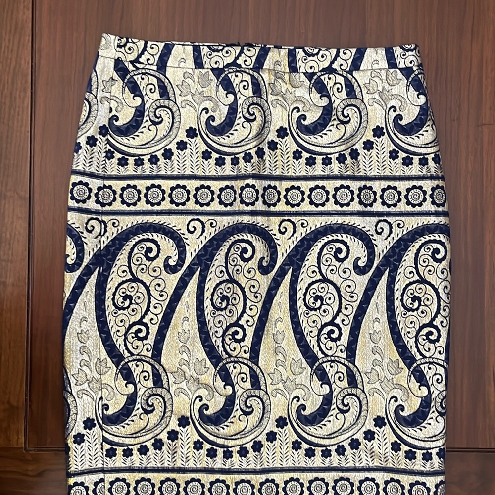Jcrew lame pencil skirt
